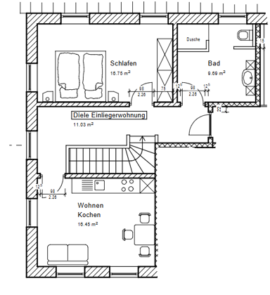 Wohnung zur Miete 636 € 1 Zimmer 53 m² 1. Geschoss frei ab sofort Engelsberg Engelsberg 84549