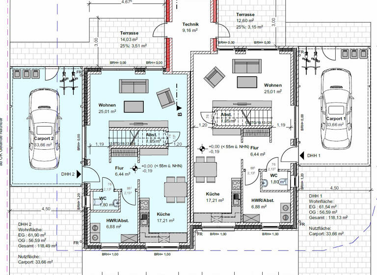 Doppelhaushälfte zum Kauf - Erstbezug provisionsfrei 365.000 € 4 Zimmer 118,5 m² 280 m² Grundstück Fürstenau 49584
