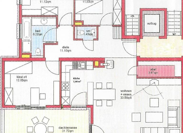 Wohnung zur Miete 1.820 € 4 Zimmer 113 m²<br/>Wohnfläche ab sofort<br/>Verfügbarkeit Malmsheim Renningen 71272