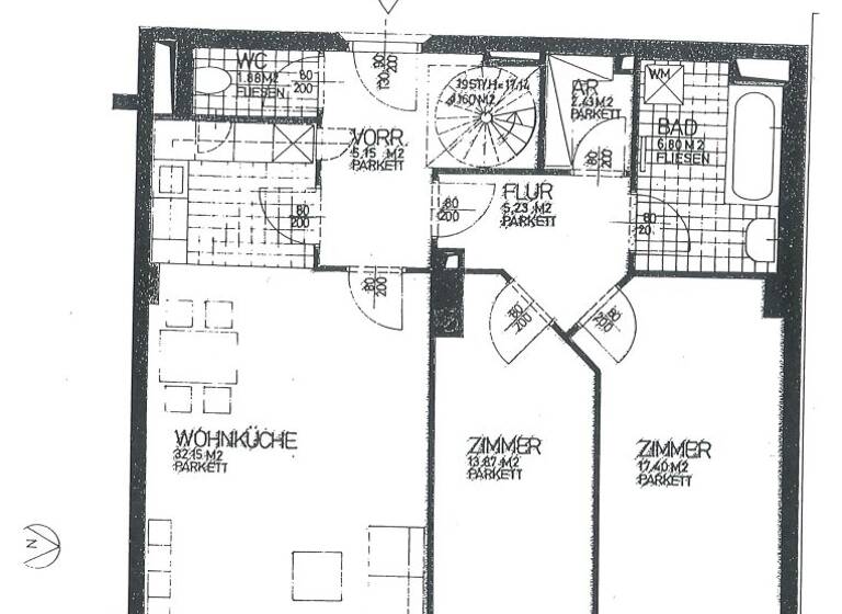 Wohnung zur Miete 1.018 € 3 Zimmer 88,9 m² 4. Geschoss Wien,Favoriten 1100