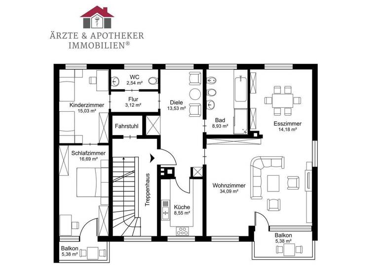 Wohnung zum Kauf 305.000 € 3 Zimmer 122 m² 2. Geschoss West Kassel 34119