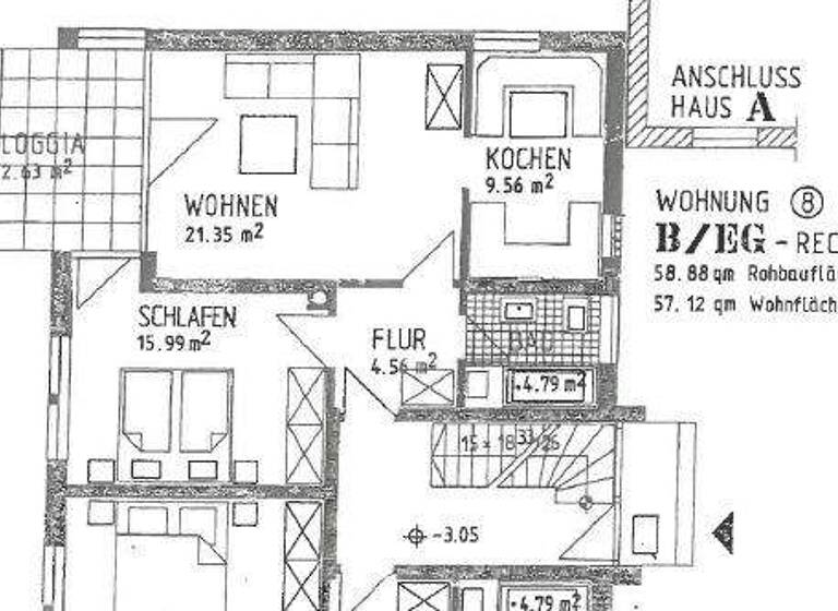 Terrassenwohnung zum Kauf provisionsfrei als Kapitalanlage geeignet 79.200 € 2 Zimmer 57 m² Bischofsgrün 95493