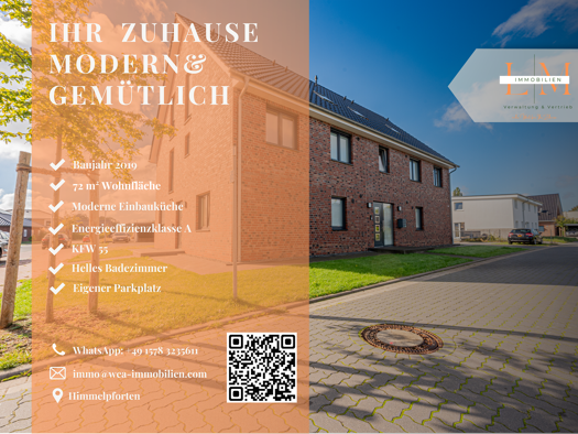 Wohnung zum Kauf provisionsfrei 239.000 € 3 Zimmer 72 m² 2. Geschoss Himmelpforten 21709