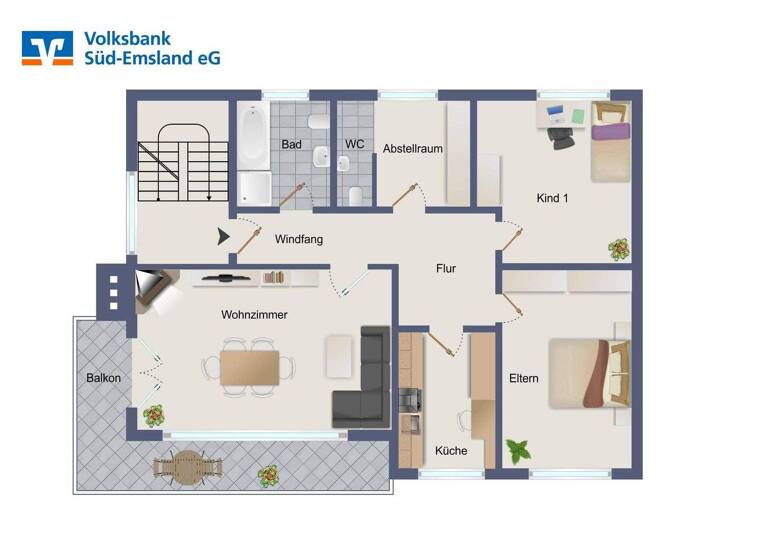 Wohnung zum Kauf 180.000 € 3 Zimmer 95 m² Salzbergen 48499