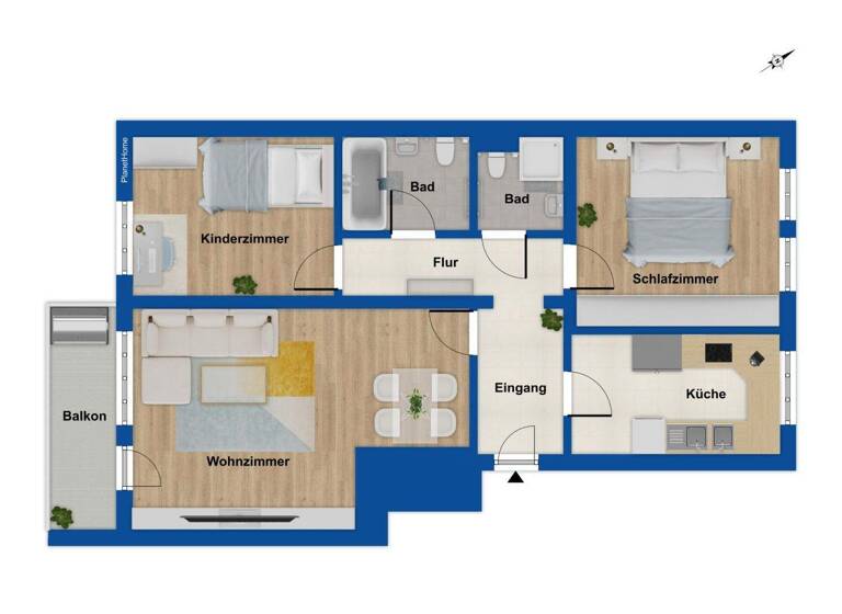 Wohnung zum Kauf 470.000 € 3 Zimmer 74,8 m² 4. Geschoss Berg am Laim München 81673
