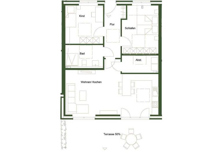 Wohnung zum Kauf - Erstbezug provisionsfrei 343.373 € 3 Zimmer 89,5 m² EG frei ab 01.12.2026 Borghorst Steinfurt 48565