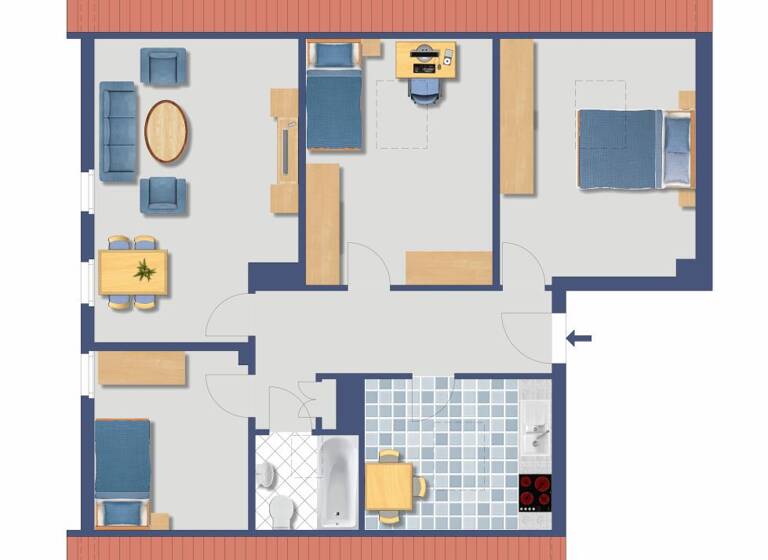 Wohnung zum Kauf provisionsfrei 145.000 € 3,5 Zimmer 66,9 m²<br/>Wohnfläche Dachgeschoss, 3.<br/>Geschoss Ripshorster Straße 336 Dellwig Essen 45357