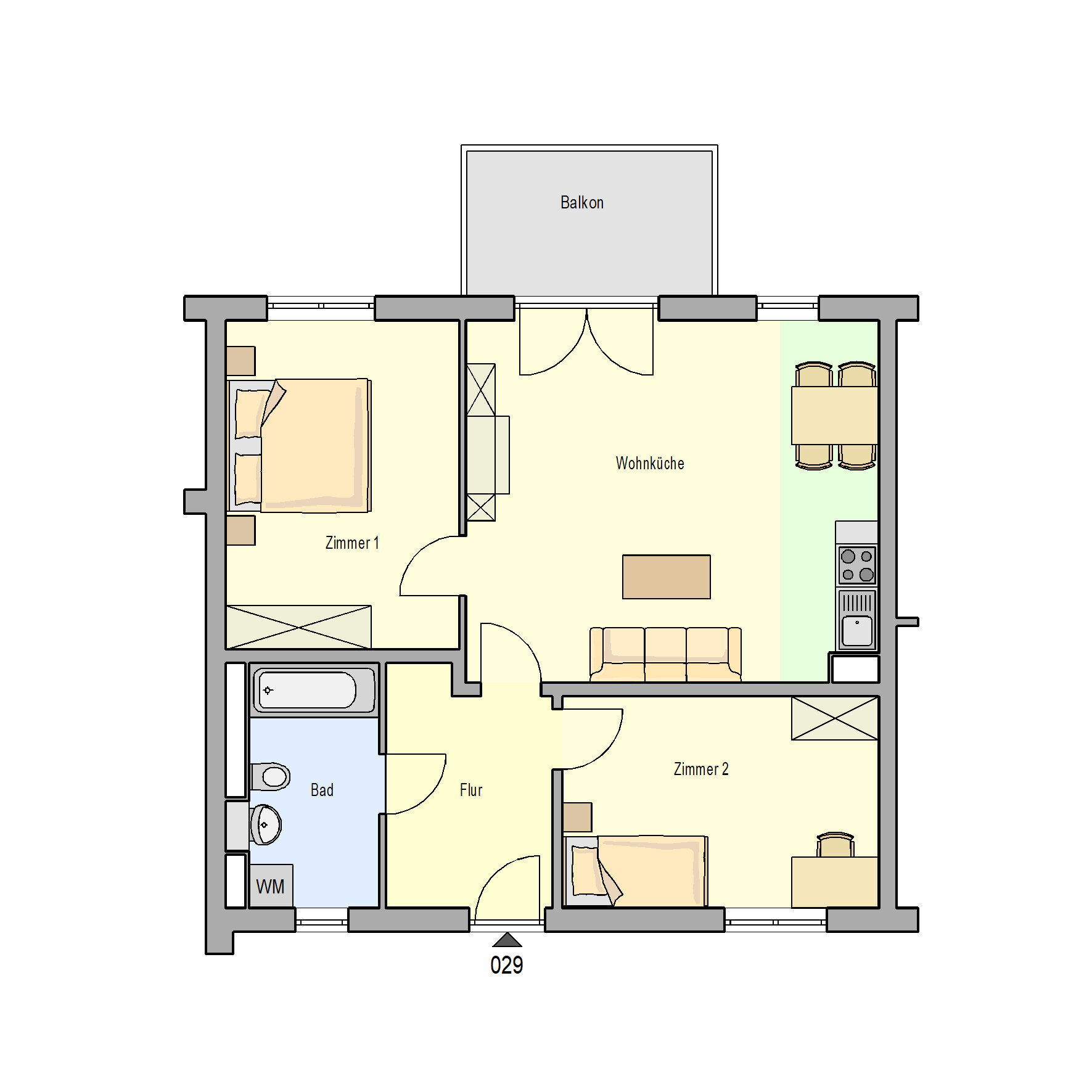 Wohnung zur Miete nur mit Wohnberechtigungsschein 792 € 3 Zimmer 69,7 m²<br/>Wohnfläche 5.<br/>Geschoss ab sofort<br/>Verfügbarkeit Dollnsteiner Straße 4a Katzwang / Reichelsdorf Ost / Reichelsdorfer Kelle Nürnberg 90453