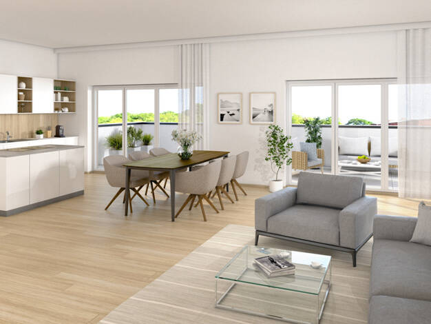 Wohnung zum Kauf - Neubau 839.000 € 3 Zimmer 93,4 m² 3. Geschoss Germering Germering 82110