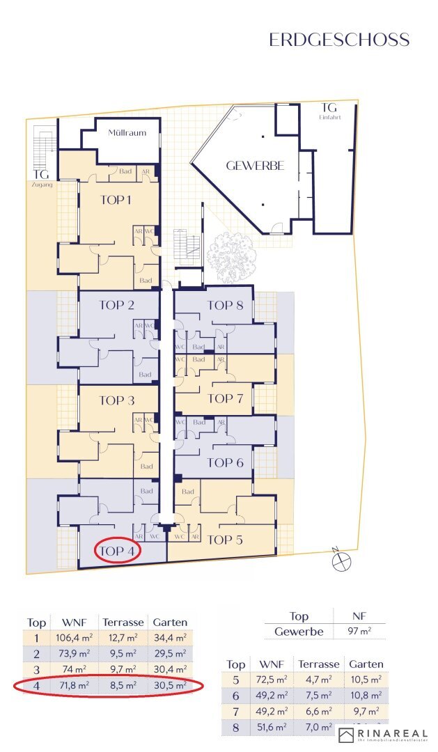 Wohnung zum Kauf 422.021 € 3 Zimmer 71,8 m²<br/>Wohnfläche EG<br/>Geschoss Leopoldsdorf 2333