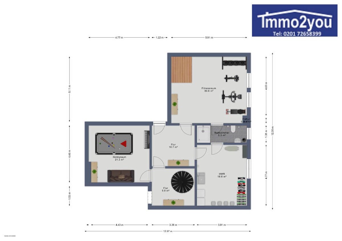 Wohnung zum Kauf 219.500 € 3,5 Zimmer 98 m²<br/>Wohnfläche 1.<br/>Geschoss 01.12.2024<br/>Verfügbarkeit Stadtkern - Süd / Nonnenbruch Heiligenhaus 42579