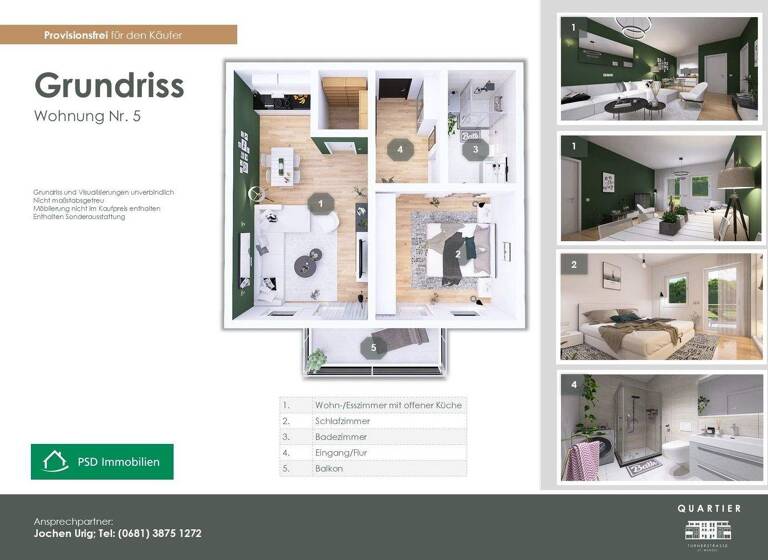 Studio zum Kauf provisionsfrei 204.687 € 2 Zimmer 54,2 m² Urweiler St. Wendel 66606