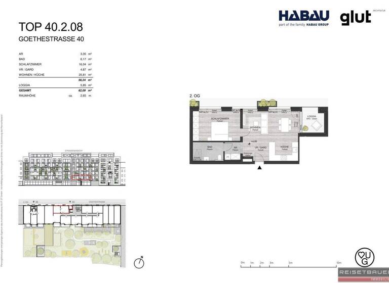 Wohnung zum Kauf - Erstbezug 309.000 € 2 Zimmer 56,2 m² 2. Geschoss frei ab 31.12.2026 Waldegg Linz 4020