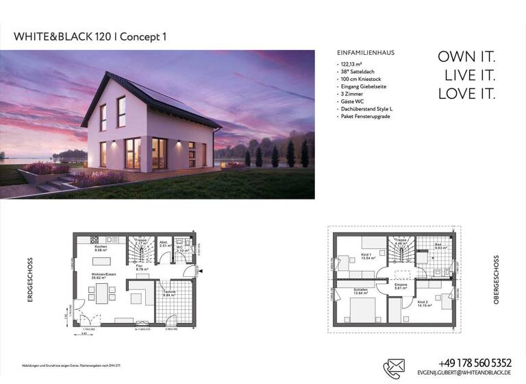 Einfamilienhaus zur Miete - Erstbezug 2.609 € 3 Zimmer 139 m² 321 m² Grundstück Schlebusch Leverkusen 51375