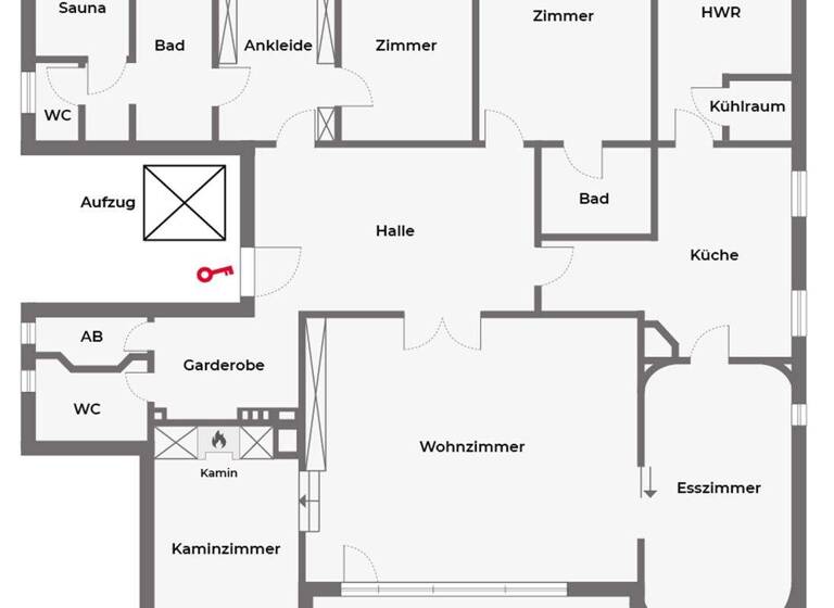 Wohnung zur Miete 6.343 € 5 Zimmer 266 m² Uhlenhorst Hamburg 22085