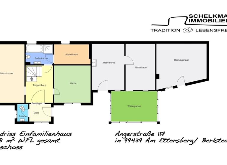 Einfamilienhaus zum Kauf 175.000 € 5 Zimmer 118 m² 629 m² Grundstück Angerstraße 117 Berlstedt Am Ettersberg / Berlstedt 99439