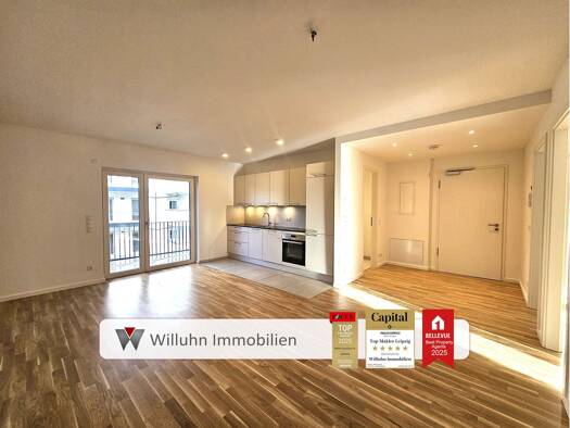 Wohnung zur Miete 1.013 € 3 Zimmer 73,7 m² 2. Geschoss Volkmarsdorf Leipzig 04315