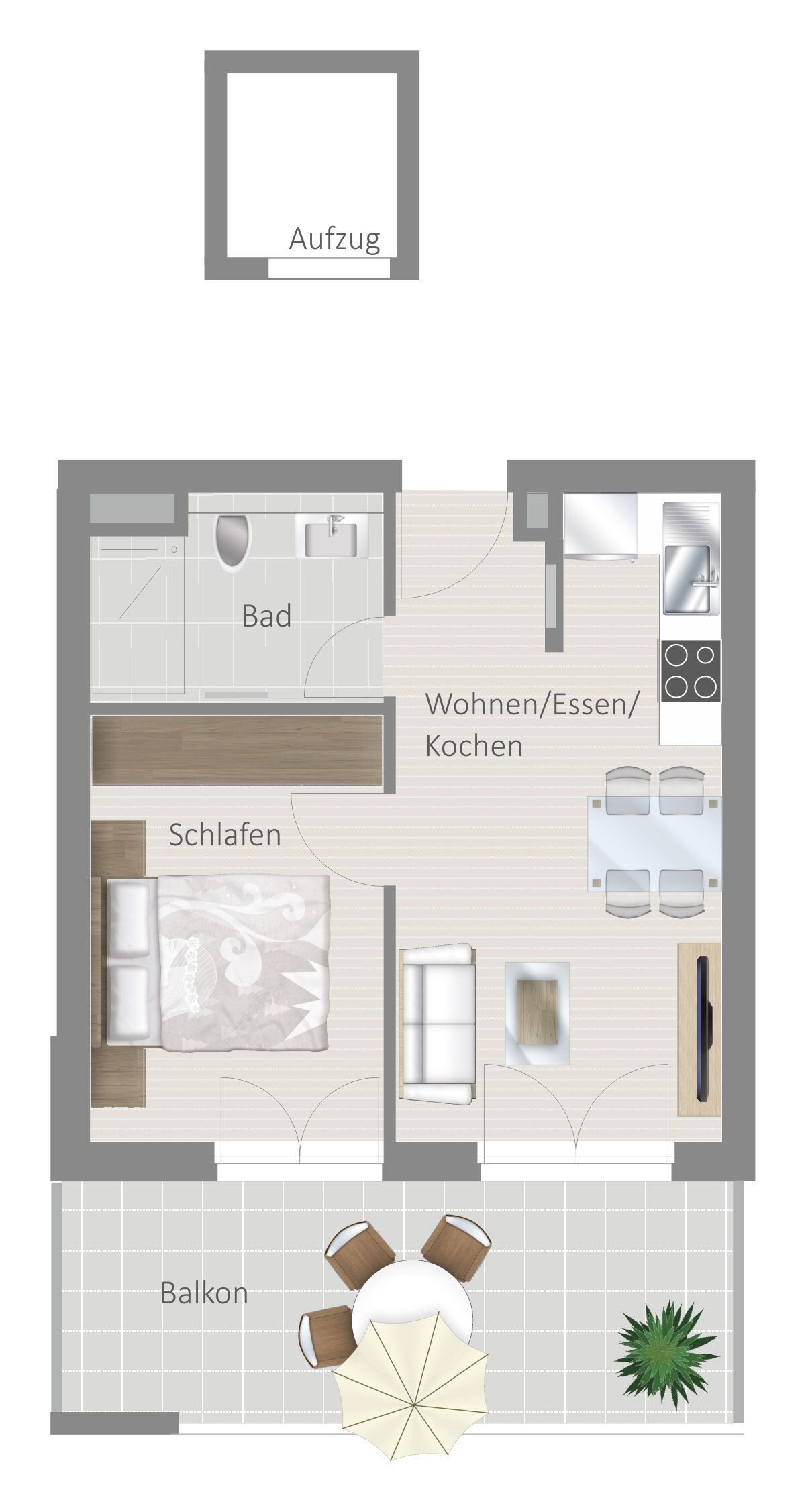 Wohnung zum Kauf provisionsfrei 279.800 € 2,5 Zimmer 43,3 m²<br/>Wohnfläche 2.<br/>Geschoss Stiegelstraße 26 Schwieberdingen Schwieberdingen 71701