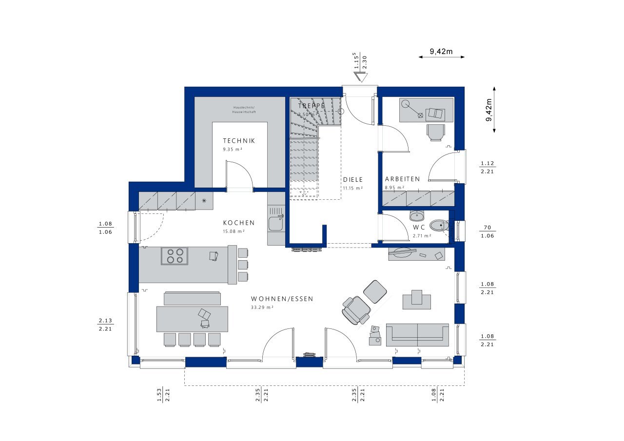 Einfamilienhaus zum Kauf provisionsfrei 978.800 € 6 Zimmer 160 m²<br/>Wohnfläche 551 m²<br/>Grundstück Kreutles Oberasbach 90522