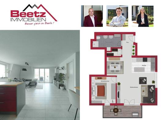 Wohnung zur Miete 840 € 2 Zimmer 82 m² 3. Geschoss Sinsheim 74889