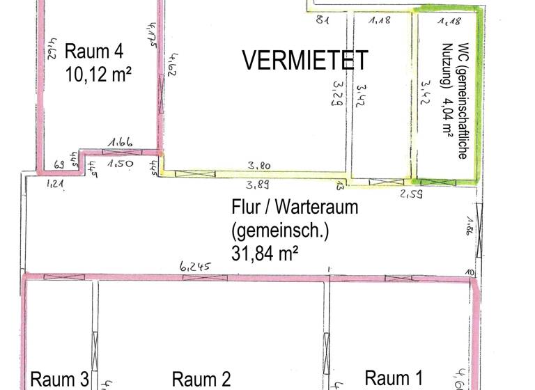 Bürofläche zur Miete 455 € 50,2 m² Bürofläche Uetersen 25436