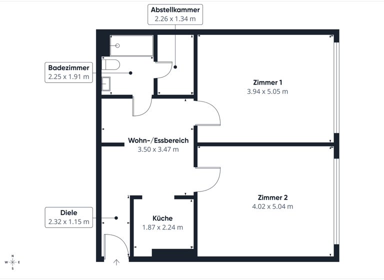 Wohnung zum Kauf 199.000 € 2,5 Zimmer 67 m² 12. Geschoss Berliner Platz 1C Braunschweig 38102