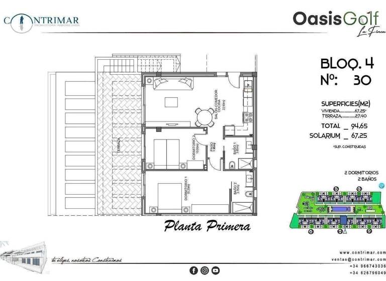 Penthouse zum Kauf provisionsfrei 288.000 € 3 Zimmer 67 m² Calle Benferri Algorfa 03169