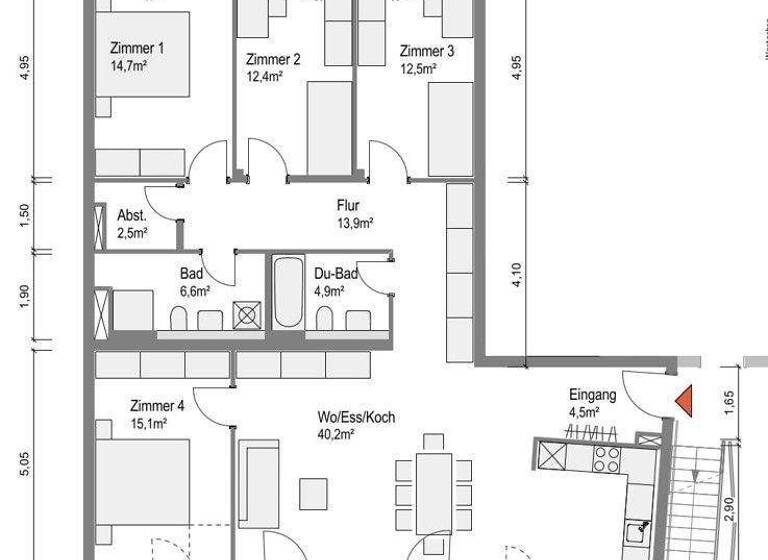 WG-Zimmer zur Miete 1.620 € 5 Zimmer 131,7 m² 2. Geschoss frei ab sofort Rosa-Kempf-Straße 2 Bamberg 96052