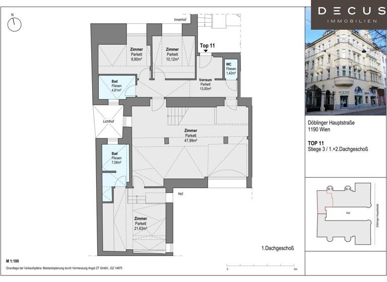 Wohnung zum Kauf provisionsfrei 840.000 € 4 Zimmer 124,2 m² Wien 1190