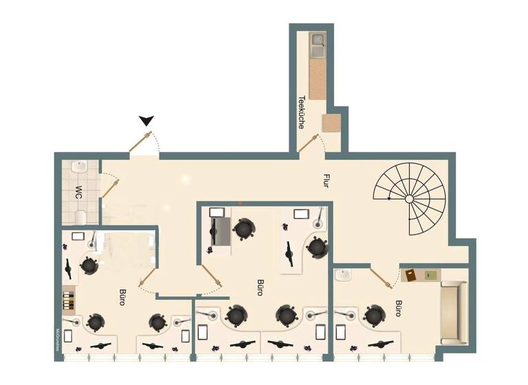 Bürofläche zur Miete 1.080 € 54,3 m² Bürofläche Nienburg 31582