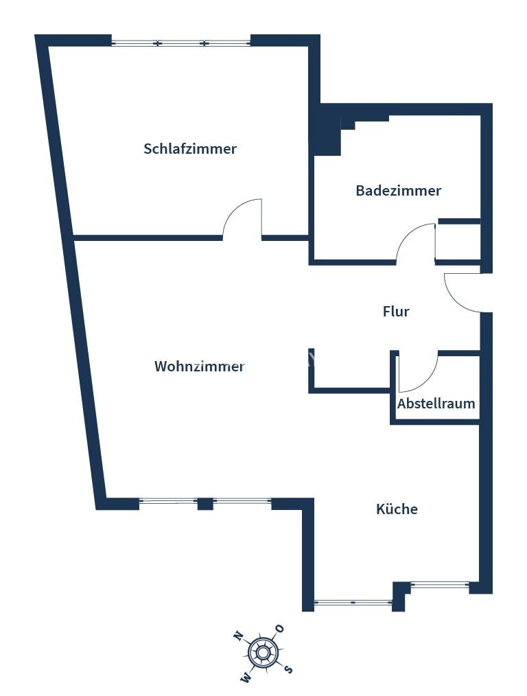 Wohnung zum Kauf 269.000 € 2 Zimmer 77,4 m²<br/>Wohnfläche 1.<br/>Geschoss Kernstadt - Nordost Bruchsal 76646