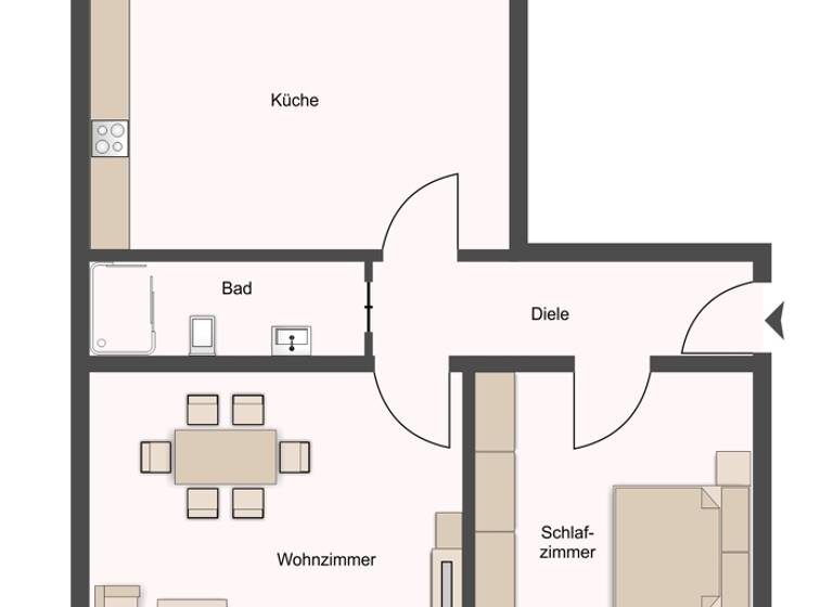 Wohnung zum Kauf 84.500 € 2 Zimmer 59,1 m² 1. Geschoss frei ab sofort Sande 26452