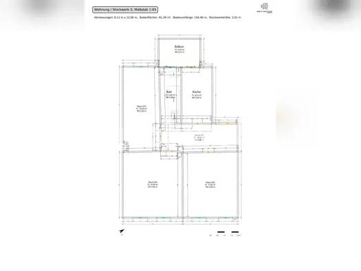 Wohnung zur Miete Tauschwohnung 644 € 3 Zimmer 80 m² 2. Geschoss Leutzsch Leipzig 04179