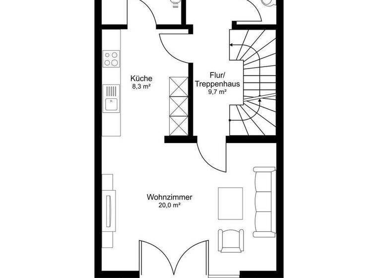 Reihenmittelhaus zur Miete - Erstbezug 1.950 € 5 Zimmer 135 m² 65 m² Grundstück St. Lorenz Nord Lübeck 23556