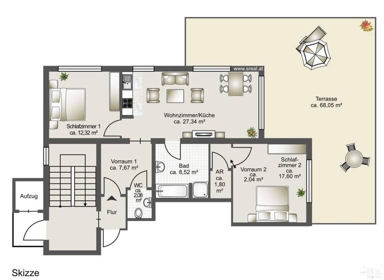 Wohnung zum Kauf - Erstbezug 565.000 € 3 Zimmer 80,4 m² EG Pörtschach am Wörther See 9210