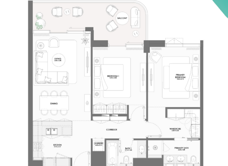 Wohnung zum Kauf 792.744 € 3 Zimmer 121,9 m² Dubai