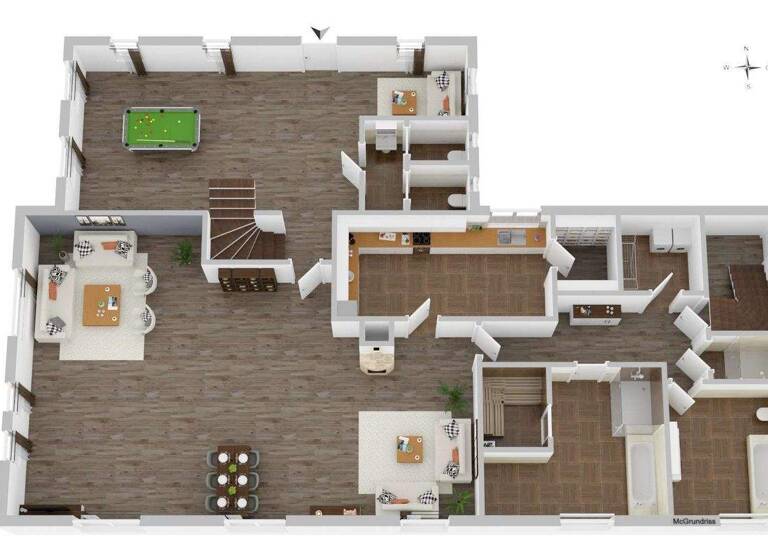 Einfamilienhaus zur Miete 2.150 € 7 Zimmer 275 m² 4.460 m² Grundstück frei ab sofort Diedersbüller Weg 5 Emmelsbüll-Horsbüll 25924