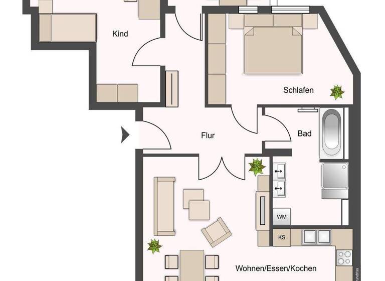 Wohnung zum Kauf 199.900 € 3 Zimmer 72,7 m² 3. Geschoss Wahren Leipzig 04159