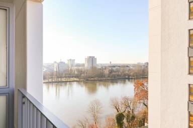 Wohnung zur Miete 2.599 € 3 Zimmer 115,4 m² 7. Geschoss frei ab 01.04.2025 Gutleutstraße 289 Gutleutviertel Frankfurt-Gutleutviertel 60327