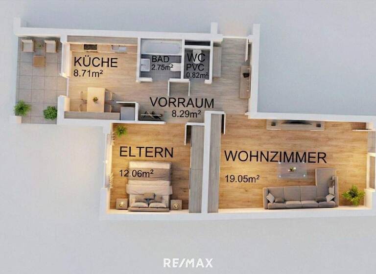 Wohnung zum Kauf 85.000 € 2 Zimmer 55 m² 3. Geschoss Grazer Straße 7 Stegersbach 7551