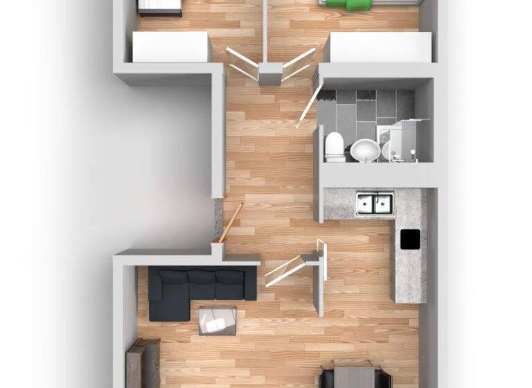 Wohnung zur Miete 347 € 3 Zimmer 57,9 m² 3. Geschoss Genthiner Straße 5 Silberhöhe Halle (Saale) 06132