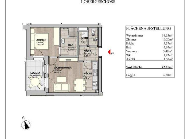 Wohnung zum Kauf - Erstbezug provisionsfrei 189.900 € 2 Zimmer 42,5 m² Kottingbrunn 2542