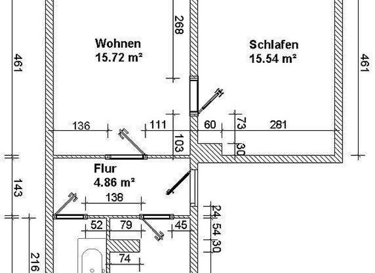 Wohnung zur Miete 275 € 2 Zimmer 48,9 m² frei ab sofort Thomas-Müntzer-Straße 11 Lichtentanne 08115
