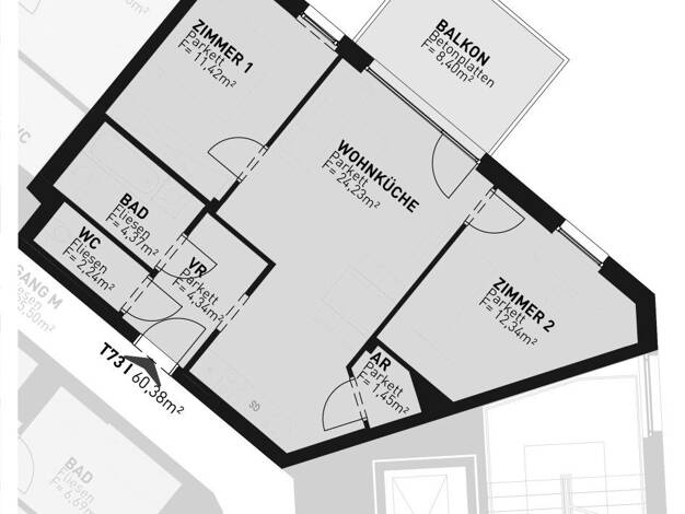 Wohnung zum Kauf - Erstbezug 489.500 € 3 Zimmer 60,4 m² 4. Geschoss frei ab sofort Floridsdorf 1210