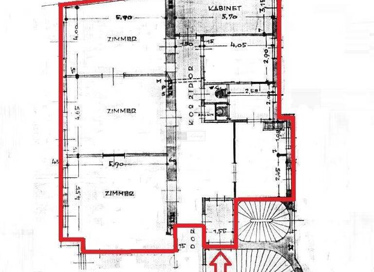 Bürofläche zur Miete provisionsfrei 5.381 € 5 Zimmer 165 m² Bürofläche Brucknerstraße Wien 1040