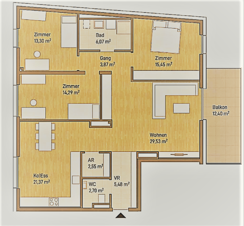 Wohnung zum Kauf provisionsfrei 589.000 € 4 Zimmer 114,6 m²<br/>Wohnfläche Eggenberg Graz Eggenberg 8020