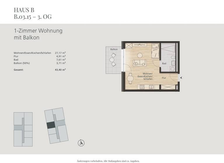 Wohnung zum Kauf 223.510 € 1 Zimmer 43 m²<br/>Wohnfläche 3.<br/>Geschoss Waldshut Waldshut 79761