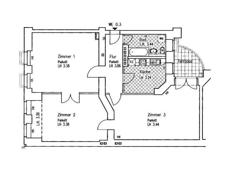 Wohnung zum Kauf provisionsfrei 769.000 € 3 Zimmer 111,4 m² EG Käthe-Niederkirchner-Straße 36 Prenzlauer Berg Berlin 10407