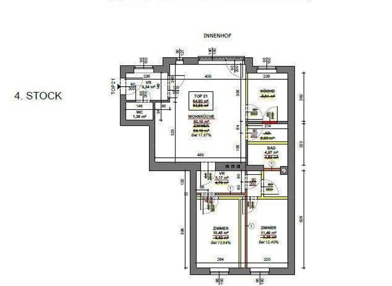 Wohnung zum Kauf 263.000 € 3 Zimmer 64,9 m² Wien 1100