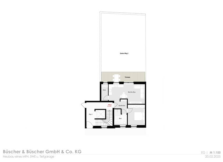 Wohnung zum Kauf 236.750 € 2 Zimmer 55,2 m²<br/>Wohnfläche EG<br/>Geschoss Emsdetten 48282